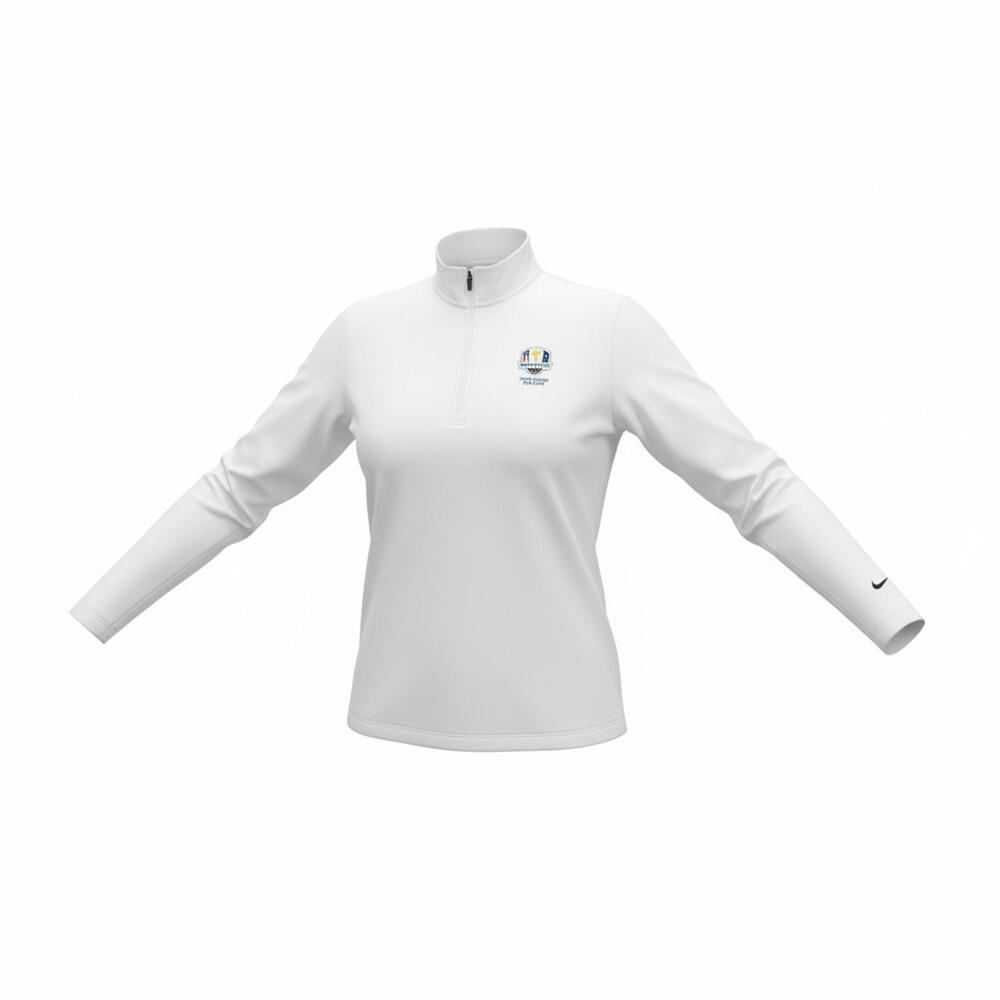 Nike Ryder Cup 2020 Whistling Straits 1/4 Zip Pullover Ivory White W Size M - Picture 2 of 12